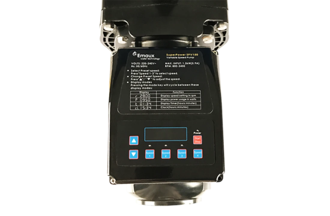 Emaux Emaux Zwembadpomp Met Variabele Snelheid 1,5 PK 1 Fase 3400 RPM / 22 M2 /u 5 Emaux Emaux Zwembadpomp Met Variabele Snelheid 1,5 PK 1 Fase 3400 RPM / 22 M2 /u - Afbeelding 3