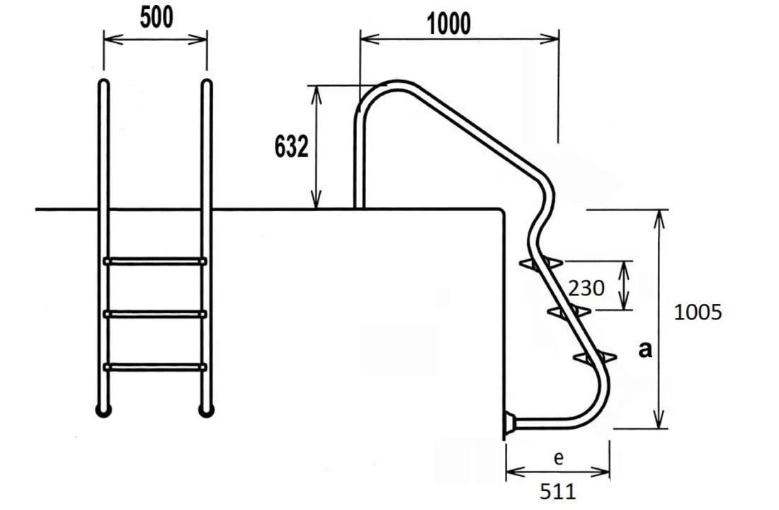 Flexinox Easy Access Zwembadtrap 3-treden AISI 316 6 Flexinox Easy Access Zwembadtrap 3-treden AISI 316 - Afbeelding 4