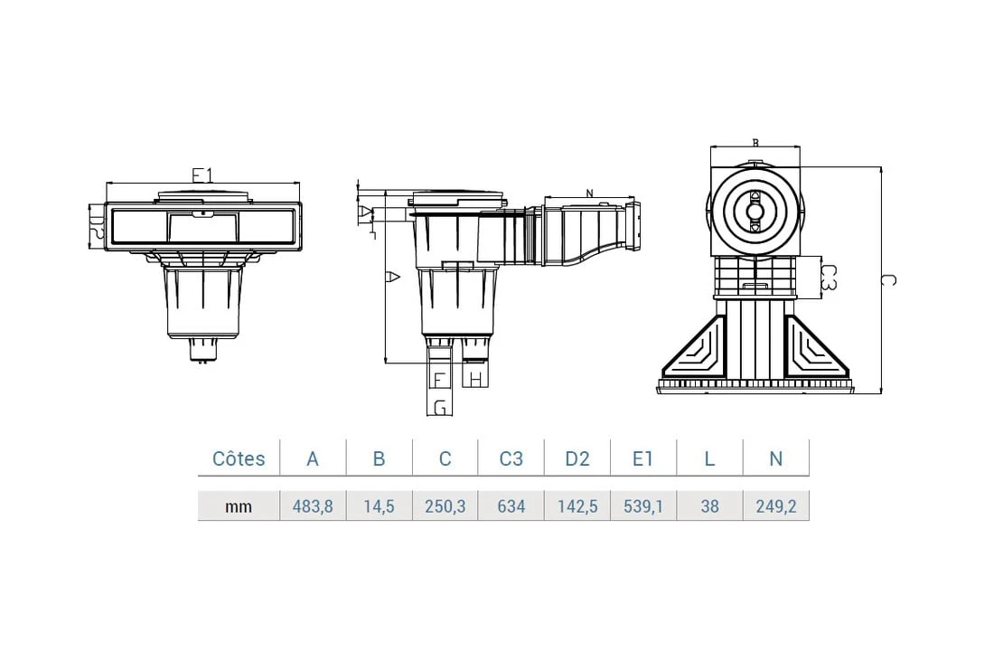 Hayward Hayward Skimmer Hoogwaterlijn (spiegel) Wit Of Grijs 7 Hayward Hayward Skimmer Hoogwaterlijn (spiegel) Wit Of Grijs - Afbeelding 5