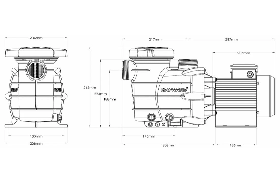 Hayward Hayward Star Zwembadpomp230v - Diverse Varianten 6 Hayward Hayward Star Zwembadpomp230v - Diverse Varianten - Afbeelding 4