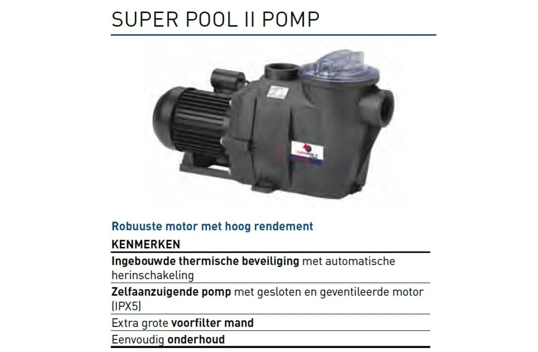 Hayward Hayward Superpool II Zwembadpomp 17m3/u 5 Hayward Hayward Superpool II Zwembadpomp 17m3/u - Afbeelding 3