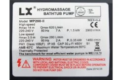 LX WP200-II Massage Pomp 2-spd 2,0hp -Zodiac Zwembaden Winkel lx wp200 ii massage pomp 2 spd 20hp 3